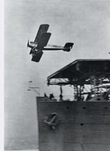 LCdr. Virgil C. "Squash" Griffin becomes the first man to take off from an aircraft carrier in 1922.