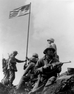 First Iwo Jima Flag Raising