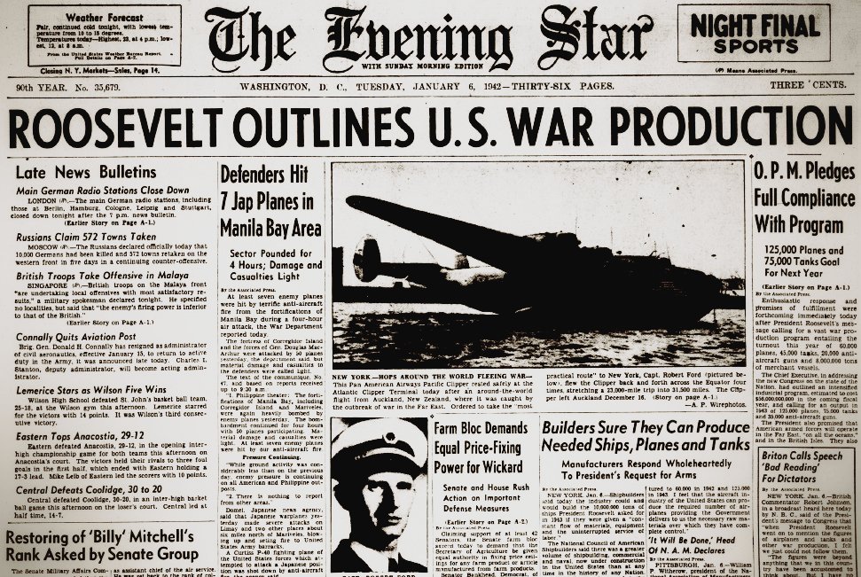 World War II Chronicle: January 6, 1942