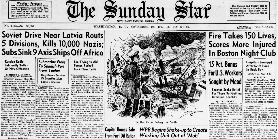 World War II Chronicle: November 29, 1942