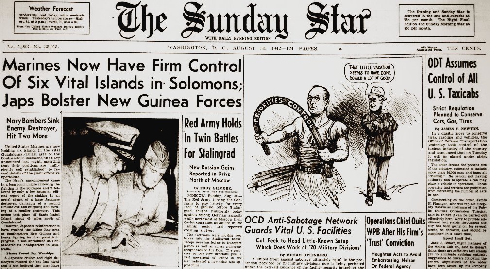 World War II Chronicle: August 30, 1942