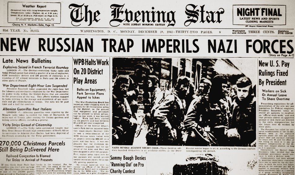 World War II Chronicle: December 28, 1942