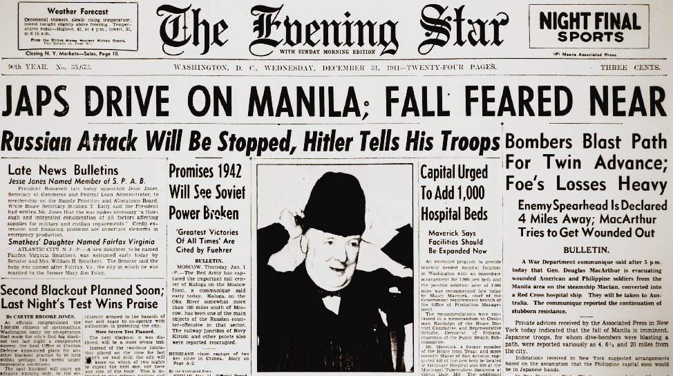 World War II Chronicle: December 31, 1941