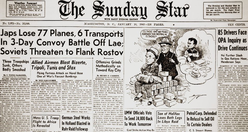 World War II Chronicle: January 10, 1943